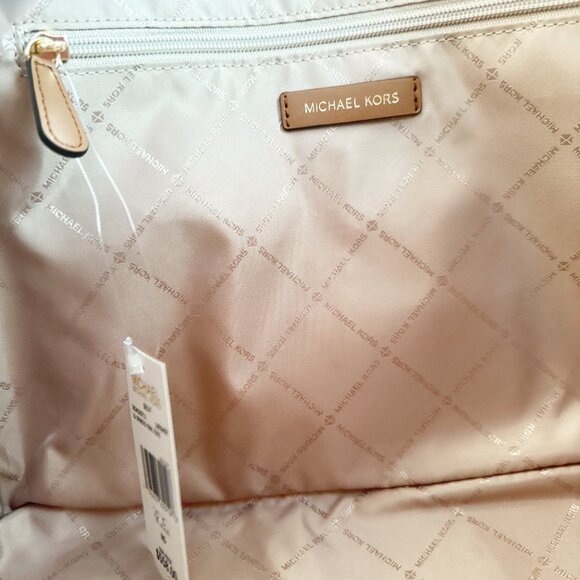 Michael Kors Gilly LG Drawstring Travel Tote Shoulder Bag MK Graphic Logo Brown - Picture 12 of 15